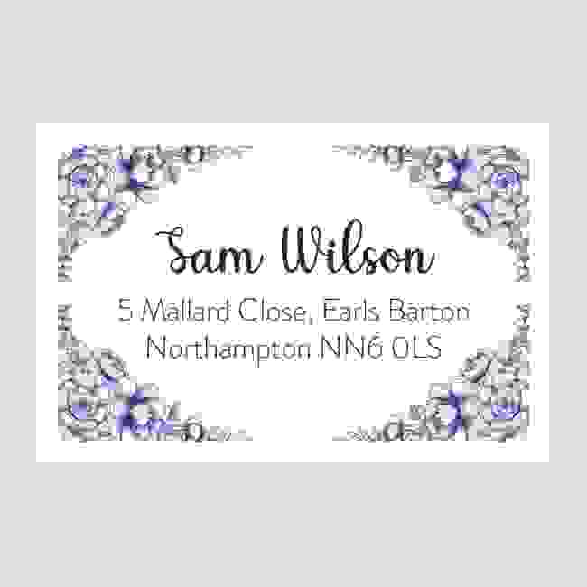 Personalised Roll Address Labels 76x50mm (3"x2") - Fantasy Flowers