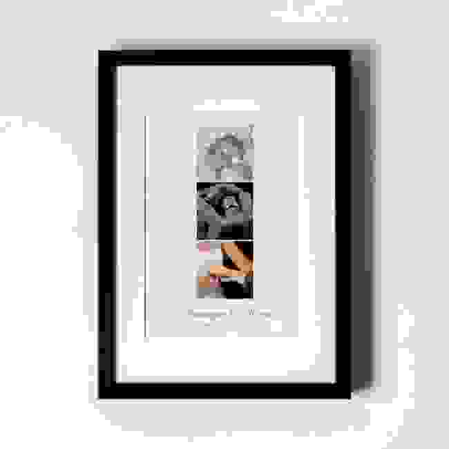 Photo Trio Anniversary - Personalised Art Print (Black Frame)