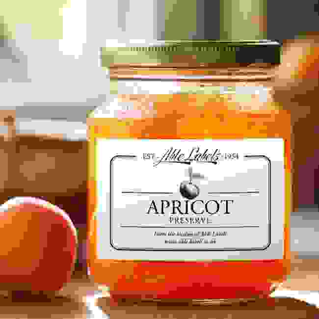 Personalised Vintage Apricot Preserve Jam Jar Labels