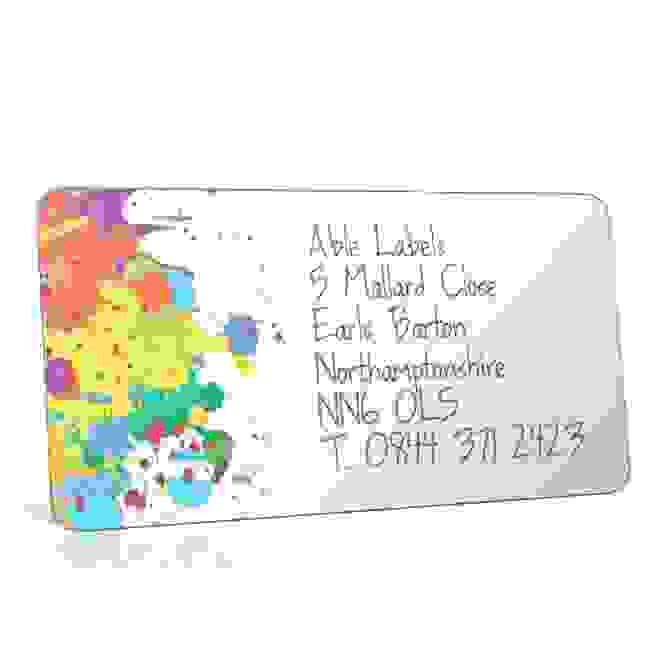 Pre Designed Paint Splats Address Label on A4 Sheets