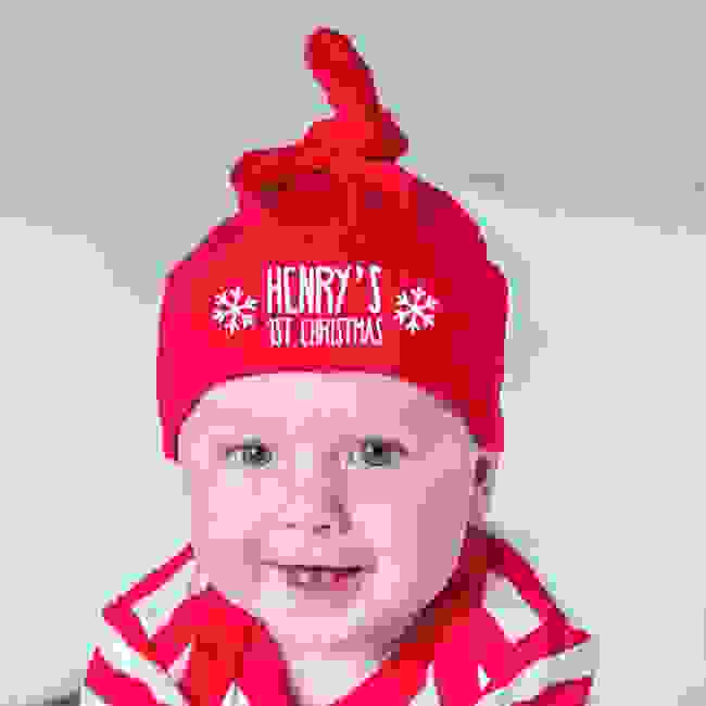 Personalised Christmas Baby Hat - First Christmas