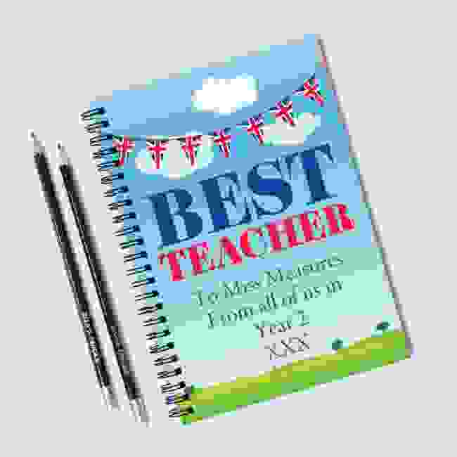 Best Teacher Notebook & 12 Graphite Pencils