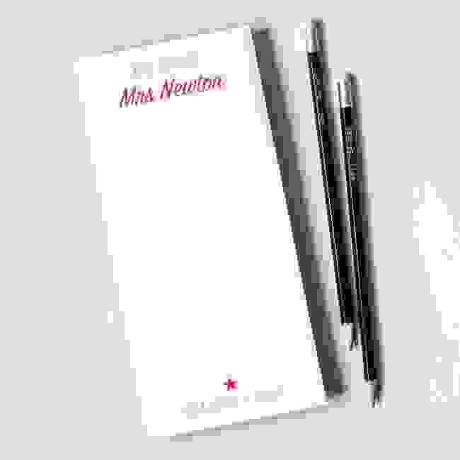Personalised Teacher Notepad and Pencils - Best Teacher