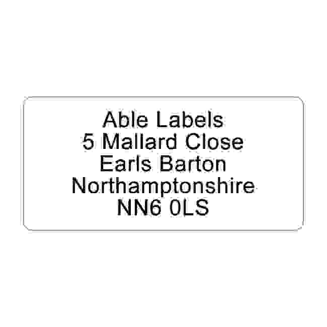 White Address Labels On A4 Sheets