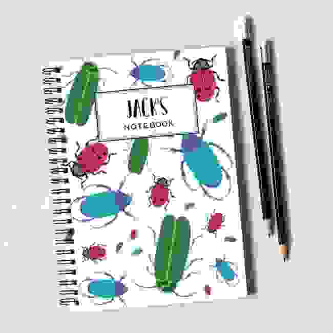Bugs Pattern Notebook & Pencil Gift Set
