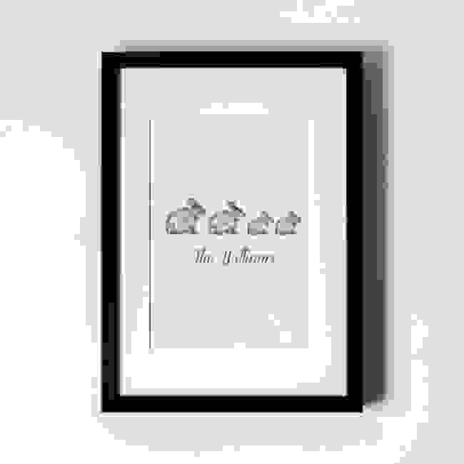Family of Bunnies - Personalised Art Print (Black Frame)