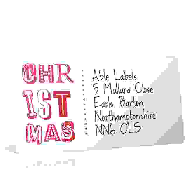 Christmas A4 Sheet Labels - Christmas Type