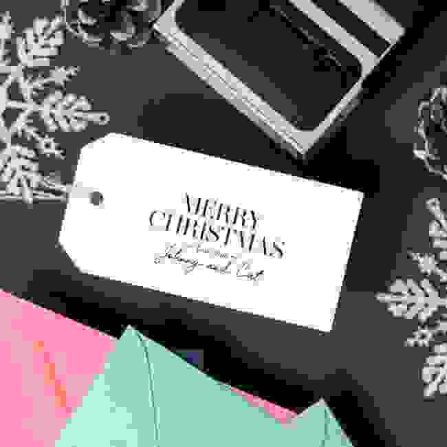 Christmas Self Inking Large Rubber Stamp - Merry Christmas 