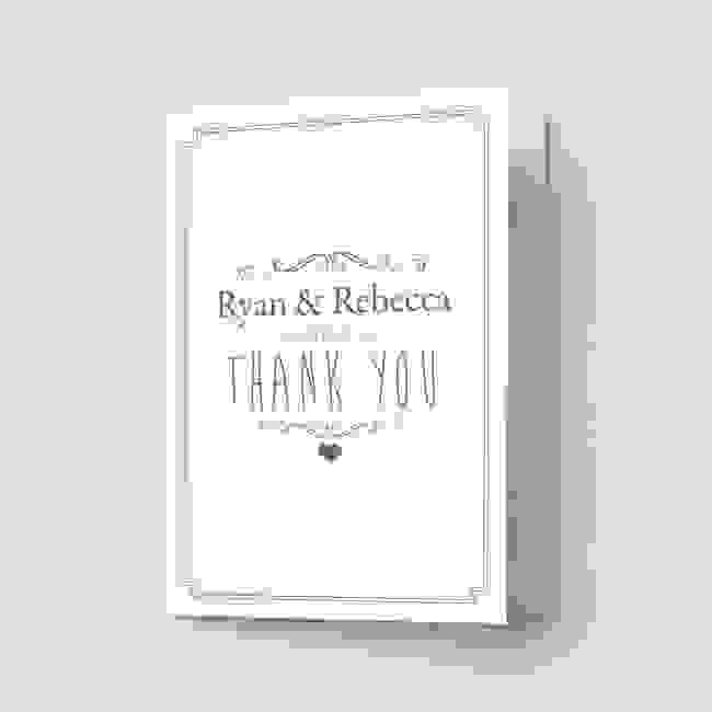 Classic Border Anniversary - Thank You Cards