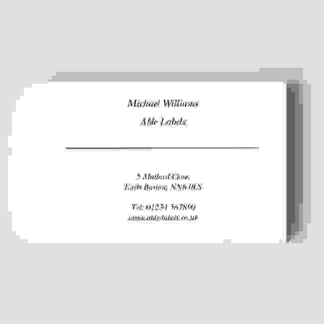 Classic Business Card 350gsm - Style A (Text Only)
