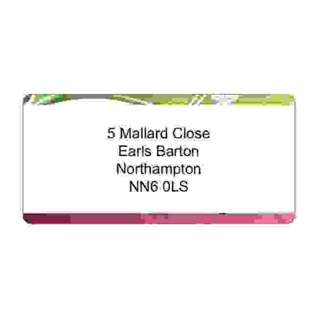 Colour Border & Text Address Label A4 Sheets