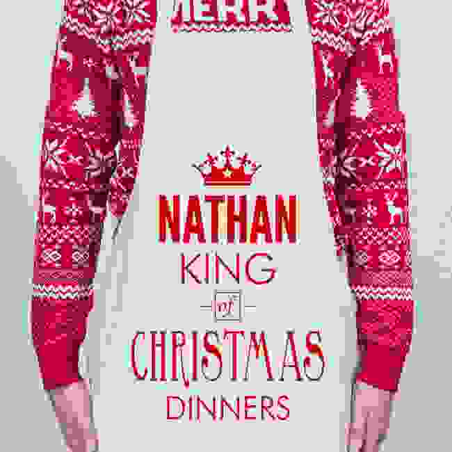 Christmas Personalised Apron - King of Christmas Dinners