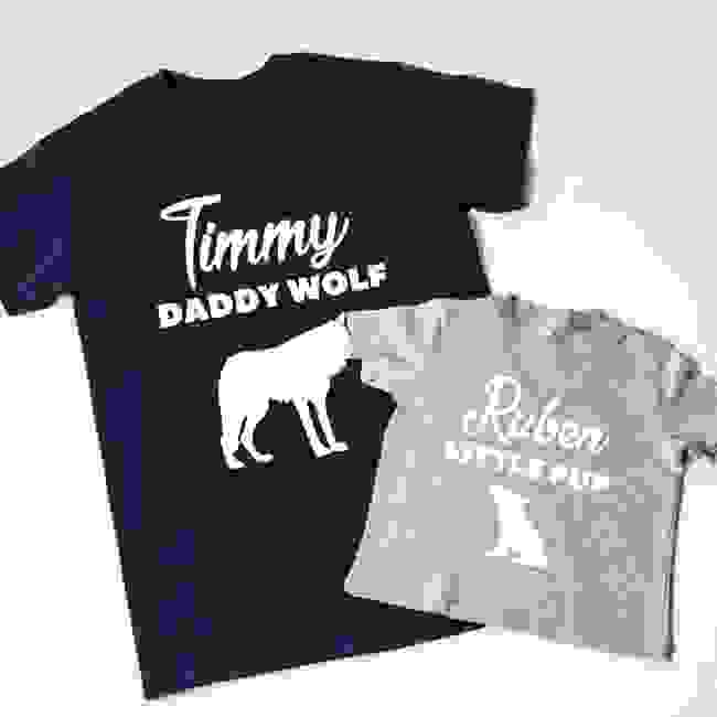 Daddy Wolf & Little Pup T-shirt Set 