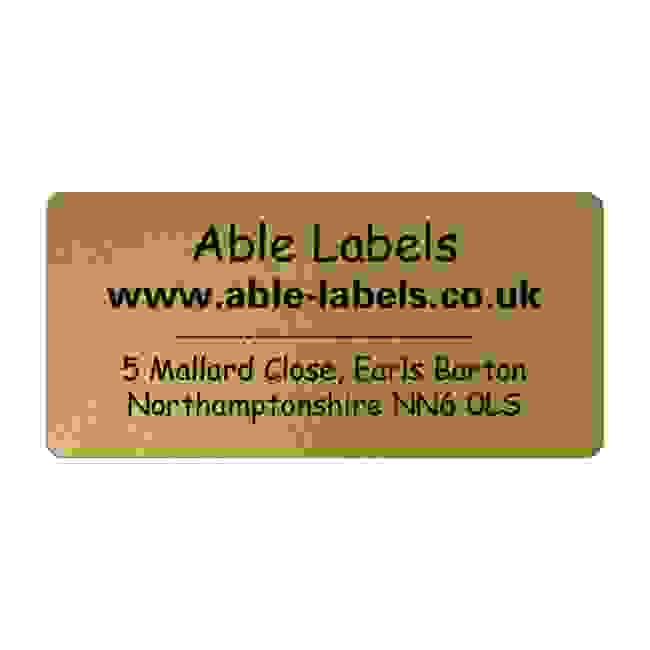 Design Your Own Cut Labels Gold