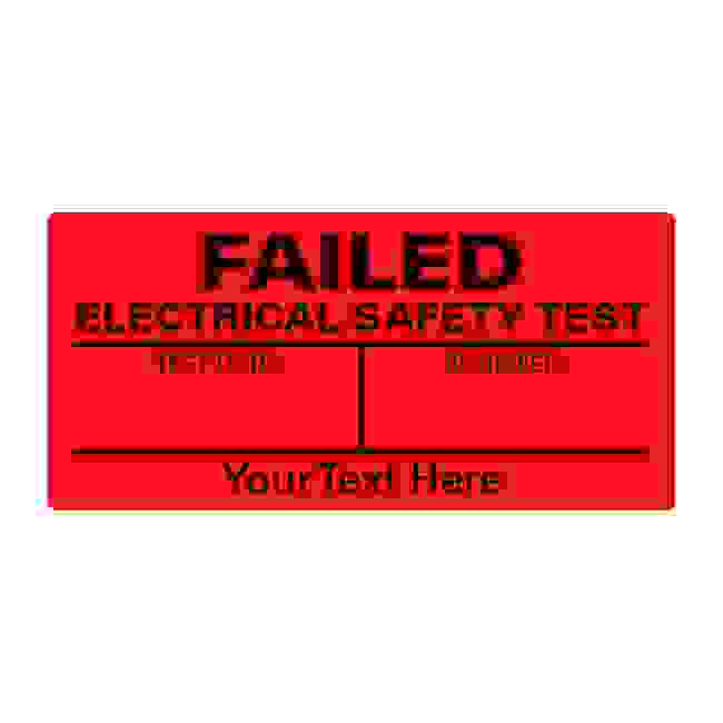 PAT Test Failed A4 Sheet Labels