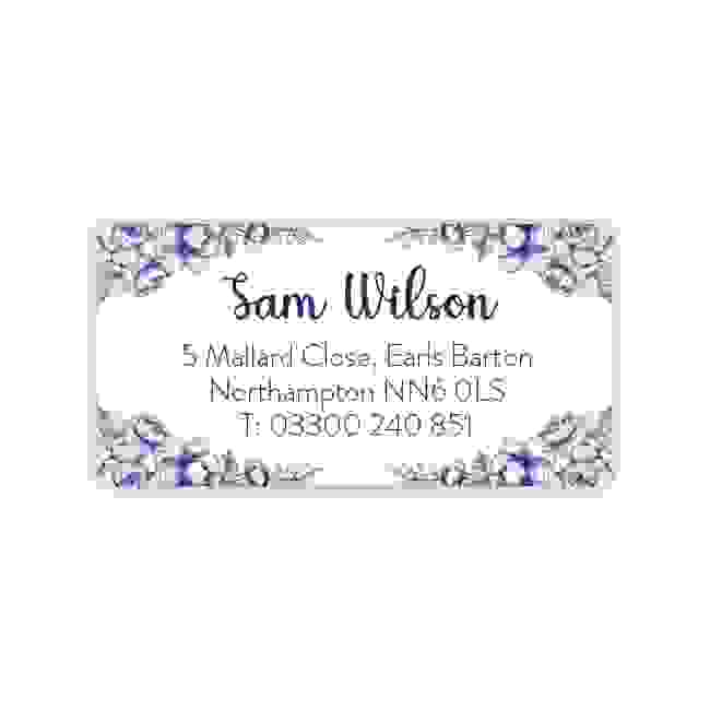 Fantasy Flowers Address Label on A4 Sheets