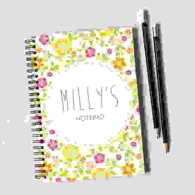 Flowers Notebook & Pencil Gift Set