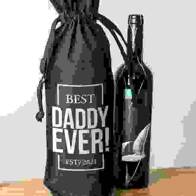 Personalised Father's Day Gift Bottle Bag