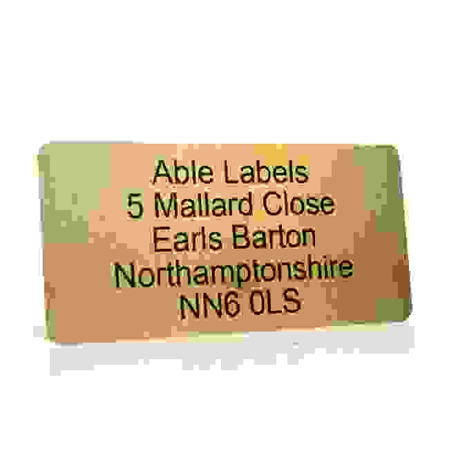 Gold Address Label on A4 Sheets