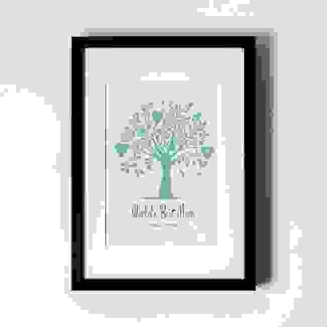 Green Family Tree - Personalised Art Print