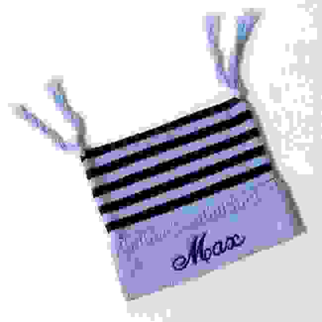 Luxury Merino Wool Stripy Hat - Stripy Blue