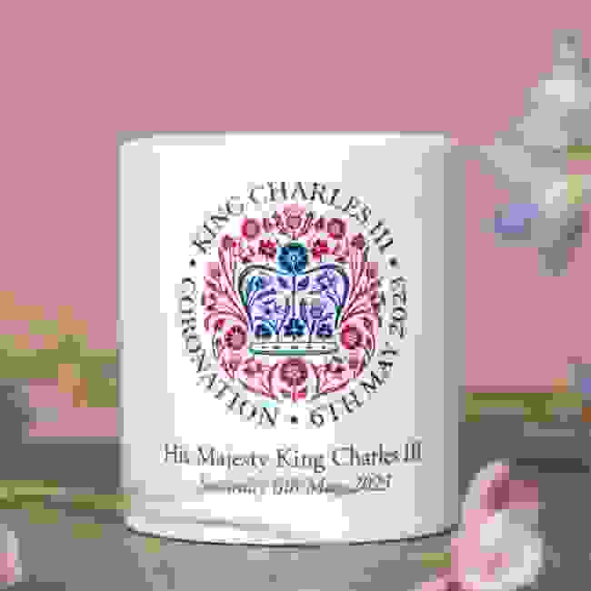 Personalised King Charles III Coronation Official Logo Mug