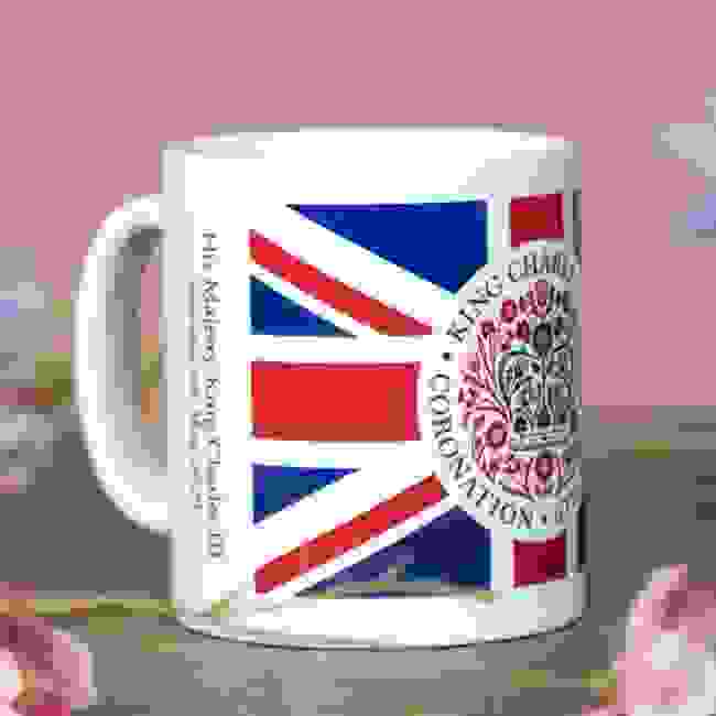 Personalised King Charles III Coronation Official Logo Union Jack Mug