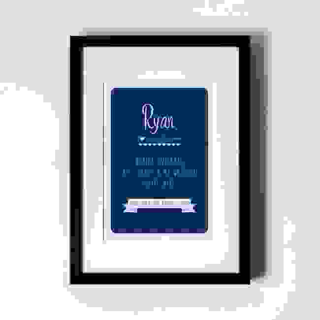 I love you more than... Navy - Personalised Art Print
