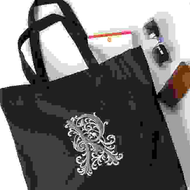 Personalised Embroidered Monogram Initial Tote Bag