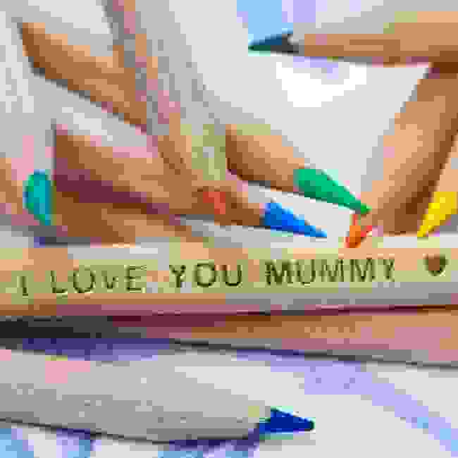 Mother's Day Natural Wood Colouring Pencils