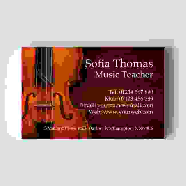 Music Teacher Templated Business Card 2