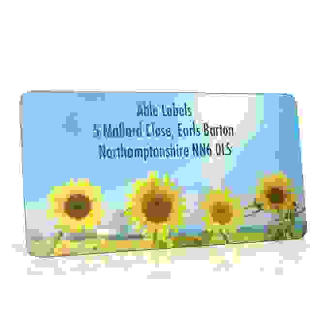 Pre Designed Sunflowers Earth Address Label on A4 Sheets