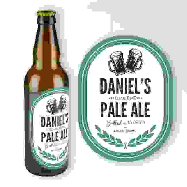 Personalised Beer Label - 4 Pack - Design 4