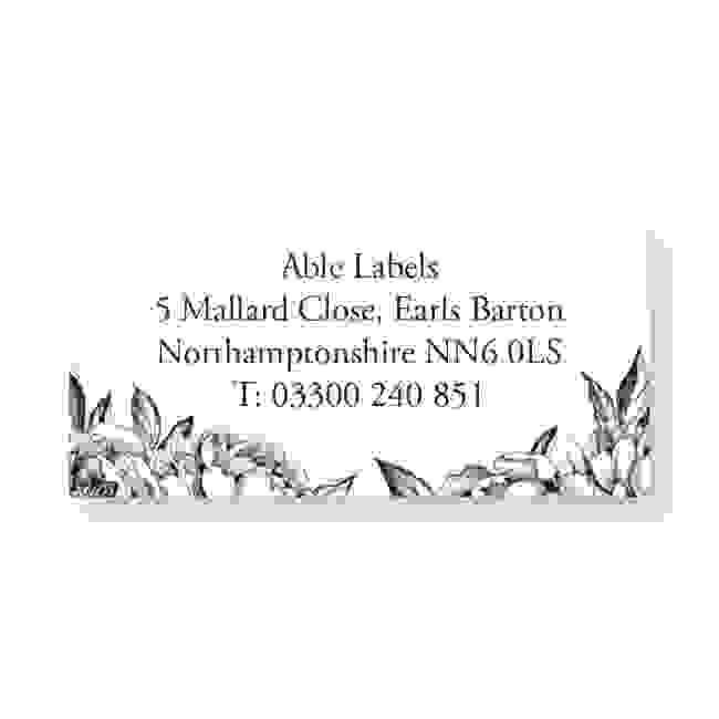 Illustrated Flowers A4 Sheet Labels