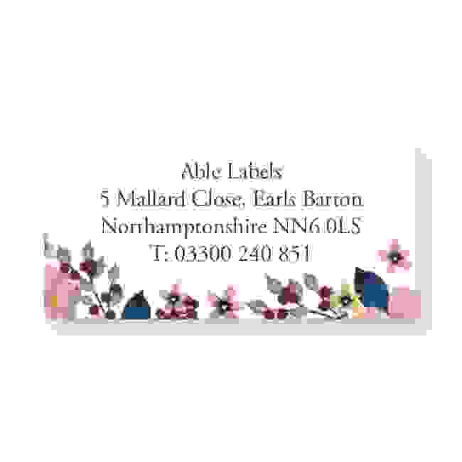 Colourful Flowers A4 Sheet Labels