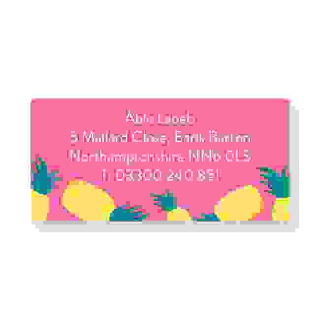 Brilliant Rose Pineapple A4 Sheet Labels