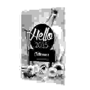 New Year's Invitation Card - Black & White Champagne