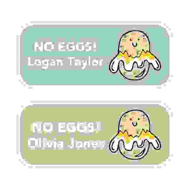 No Eggs - Allergy Labels - Style 2