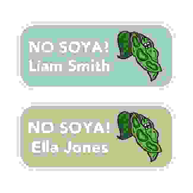 No Soya (Soy) - Allergy Labels - Style 1