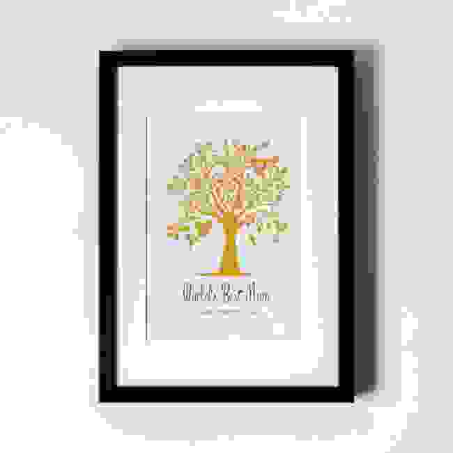 Orange Family Tree - Personalised Art Print