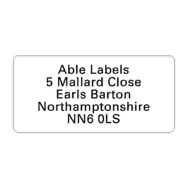 White Original Cut Address Labels