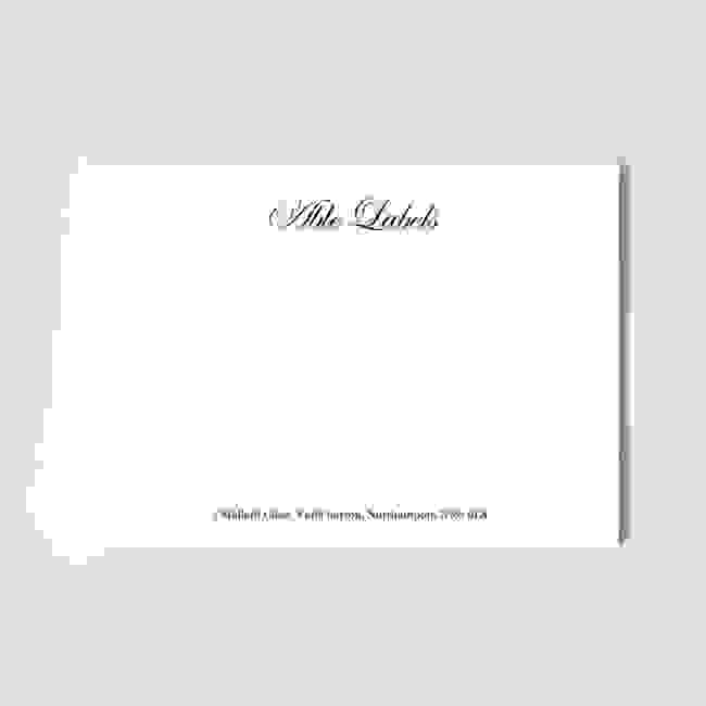 Classic Correspondence Cards in Script Font 270gsm