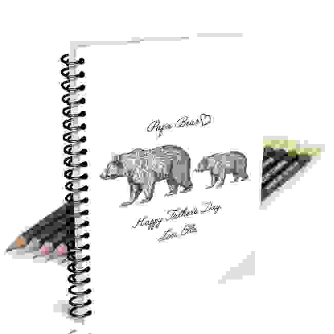 Papa Bear Notebook & 12 Graphite Pencils