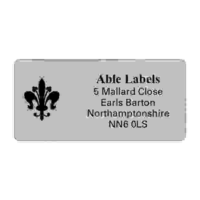 Silver Picture Cut Address Labels