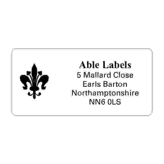 White Picture Cut Address Labels
