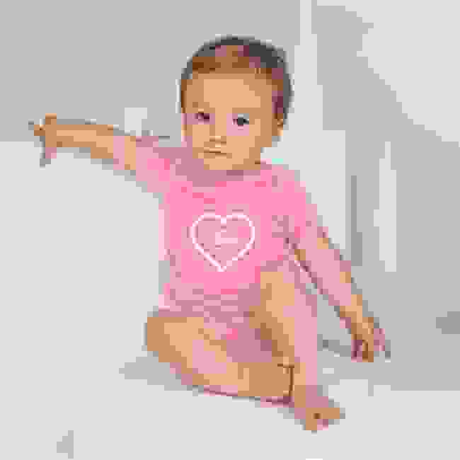 Personalised Baby Grow - Heart Outline