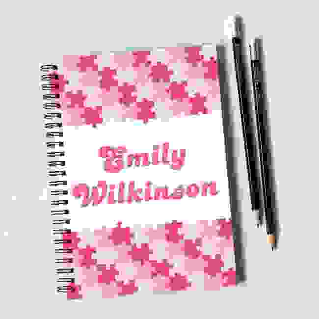 Pink Puzzle Notebook & Pencil Gift Set