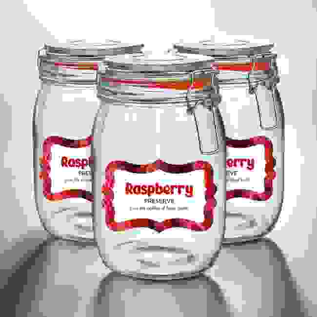 Glass Storage Jars With Vibrant Personalised Labels