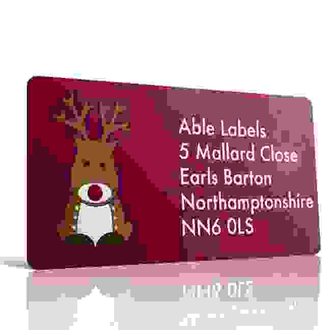 Christmas A4 Sheet Labels - Reindeer 1