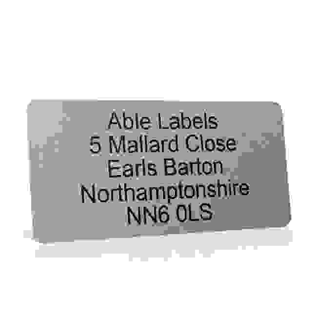 Silver Address Label on A4 Sheets